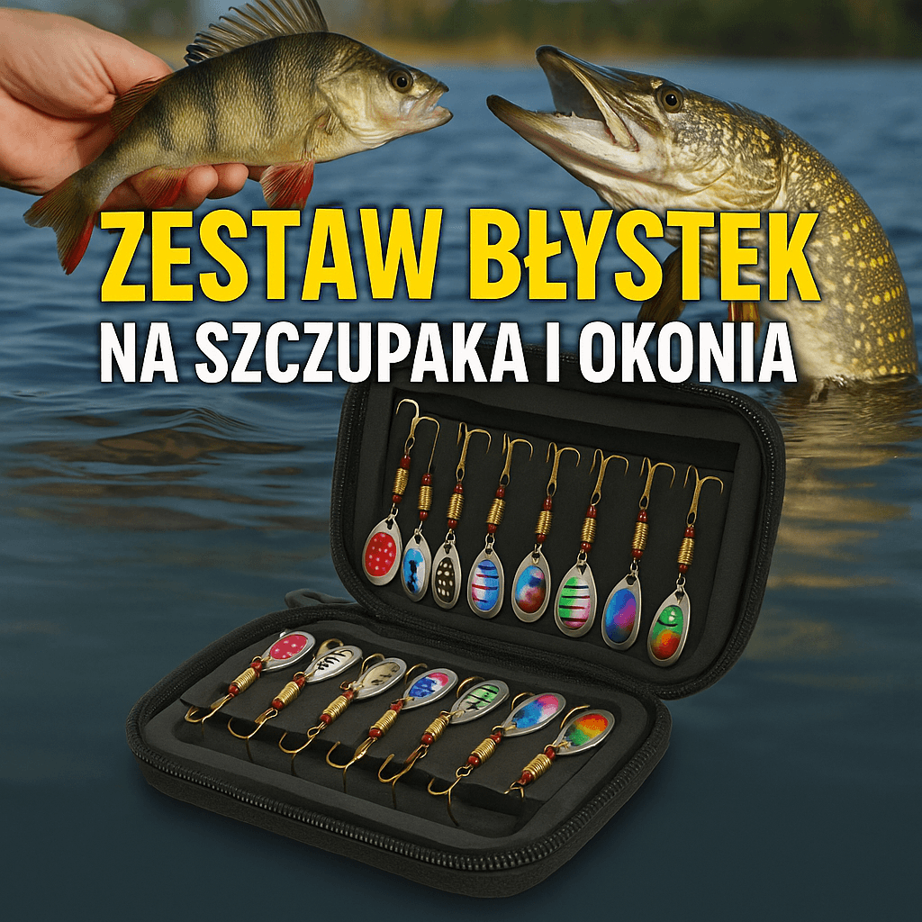 Błystki z pudełkiem 16 sztuk na drapieżniki